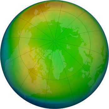Arctic ozone map for 2011-01
